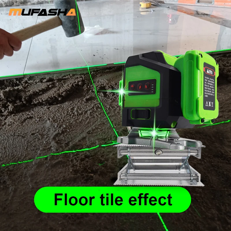MUFASHA зеленый 12-линейный наземный уровень с настенной подставкой и дистанционным