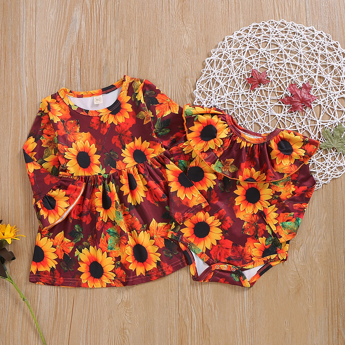 Комбинезон с цветочным принтом для новорожденных и маленьких девочек платье