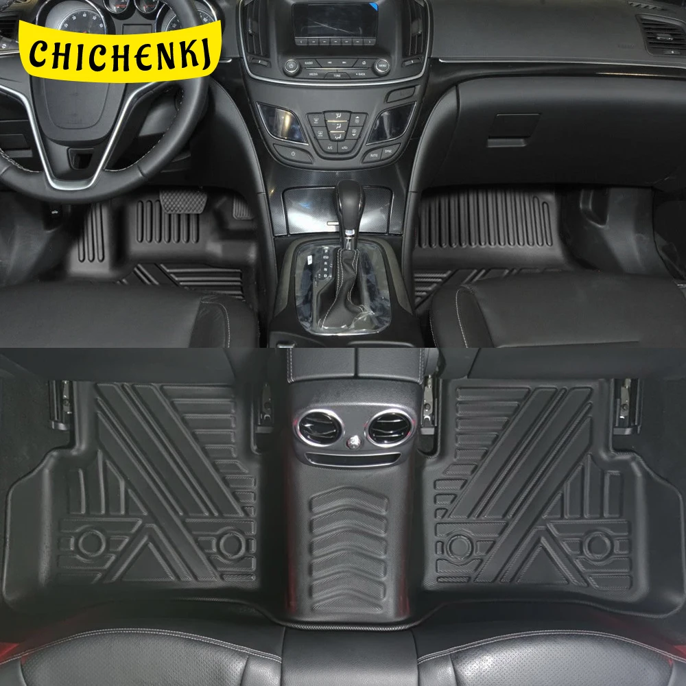 

For Buick Regal 2009-2016 Auto Car Floor Mats All-Weather TPE Foot Mats Odorless Pad Waterproof Tray Mat Interior Accessories