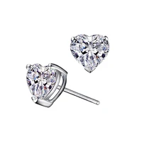 wong rain classic 100 925 sterling silver created moissanite gemstone anniversary wedding heart earrings fine jewelry wholesale