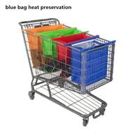 hot sale 4pcsset shopping cart trolley bags foldable reusable grocery shopping bag eco supermarket bag