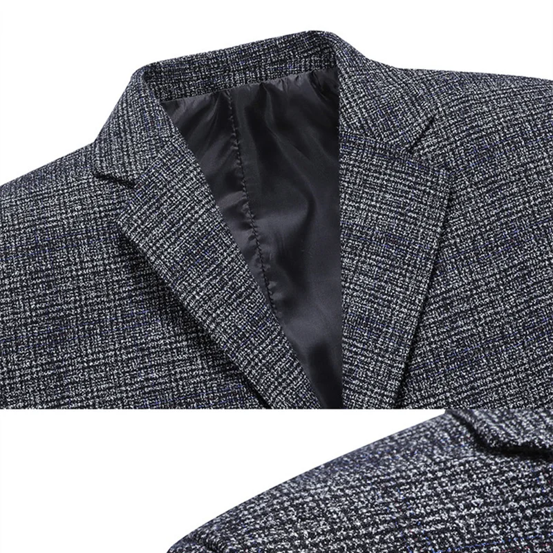 Осенние новые мужские клетчатые блейзеры FOJAGANTO модные брендовые удобные