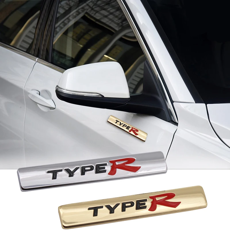 Автомобильные Боковые 3D металлические наклейки на окна для Honda Fit Mugen Insight Type S R VTEC