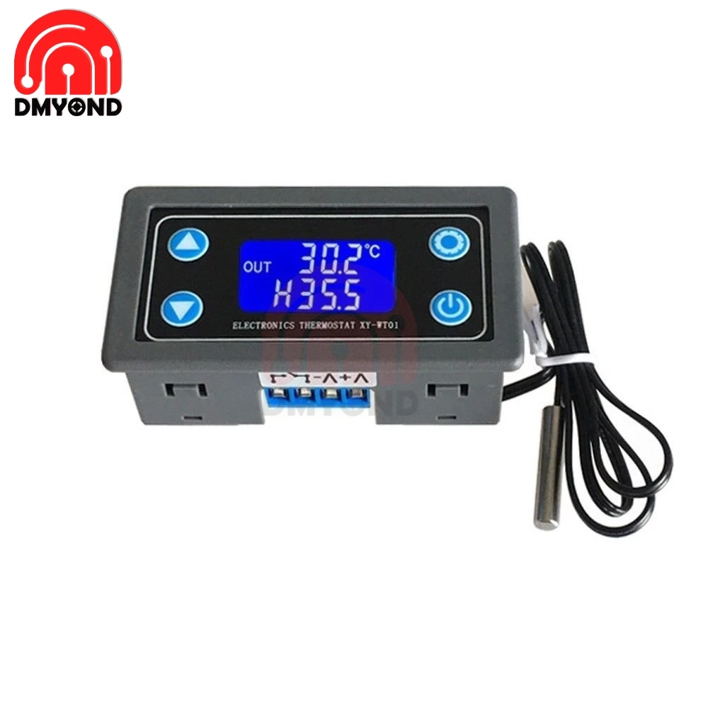 

XY-WT01 10A Thermostat Digital Temperature Controller DC 6V-30V Thermal Regulator Thermocouple Thermostat LCD Display Sensor 12V