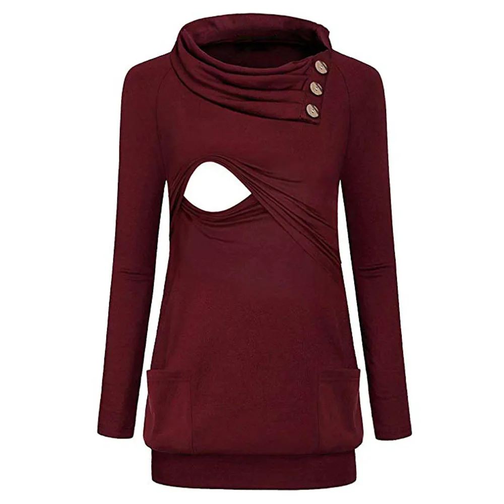 Женская блузка на пуговицах с длинным рукавом и воротником-хомутом для