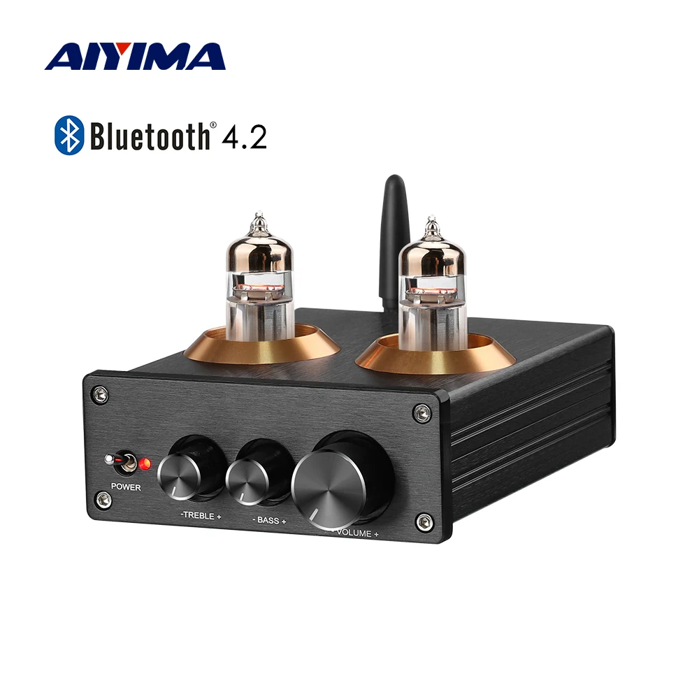 AIYIMA стерео буфер 6J5 (обновление 6J1) Bluetooth 4 2 трубчатый Предварительный усилитель HiFi
