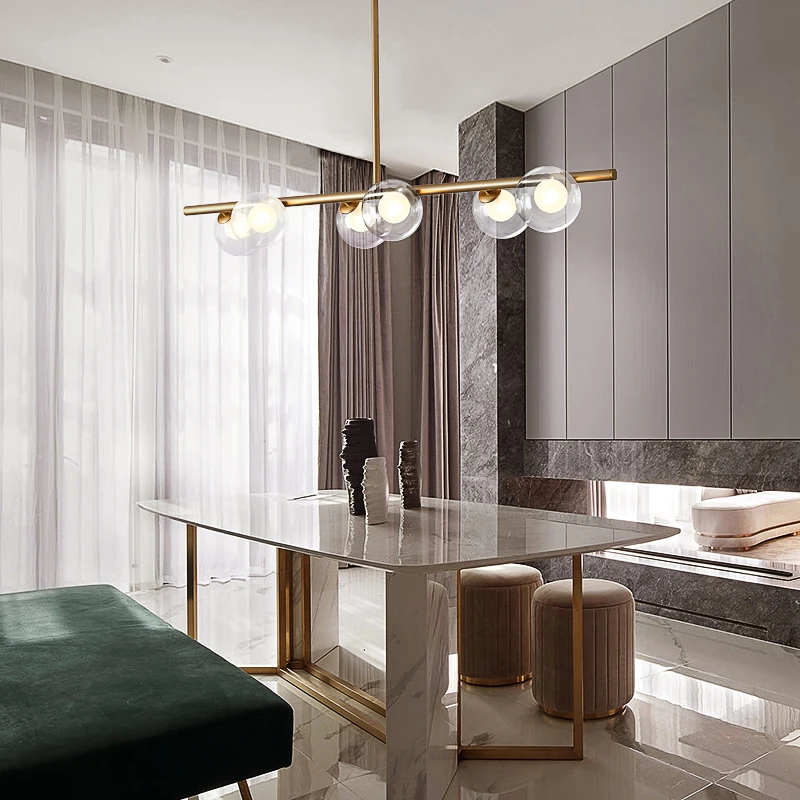 Скандинавская простая черная/Золотая люстра потолочный светильник в стиле лофт