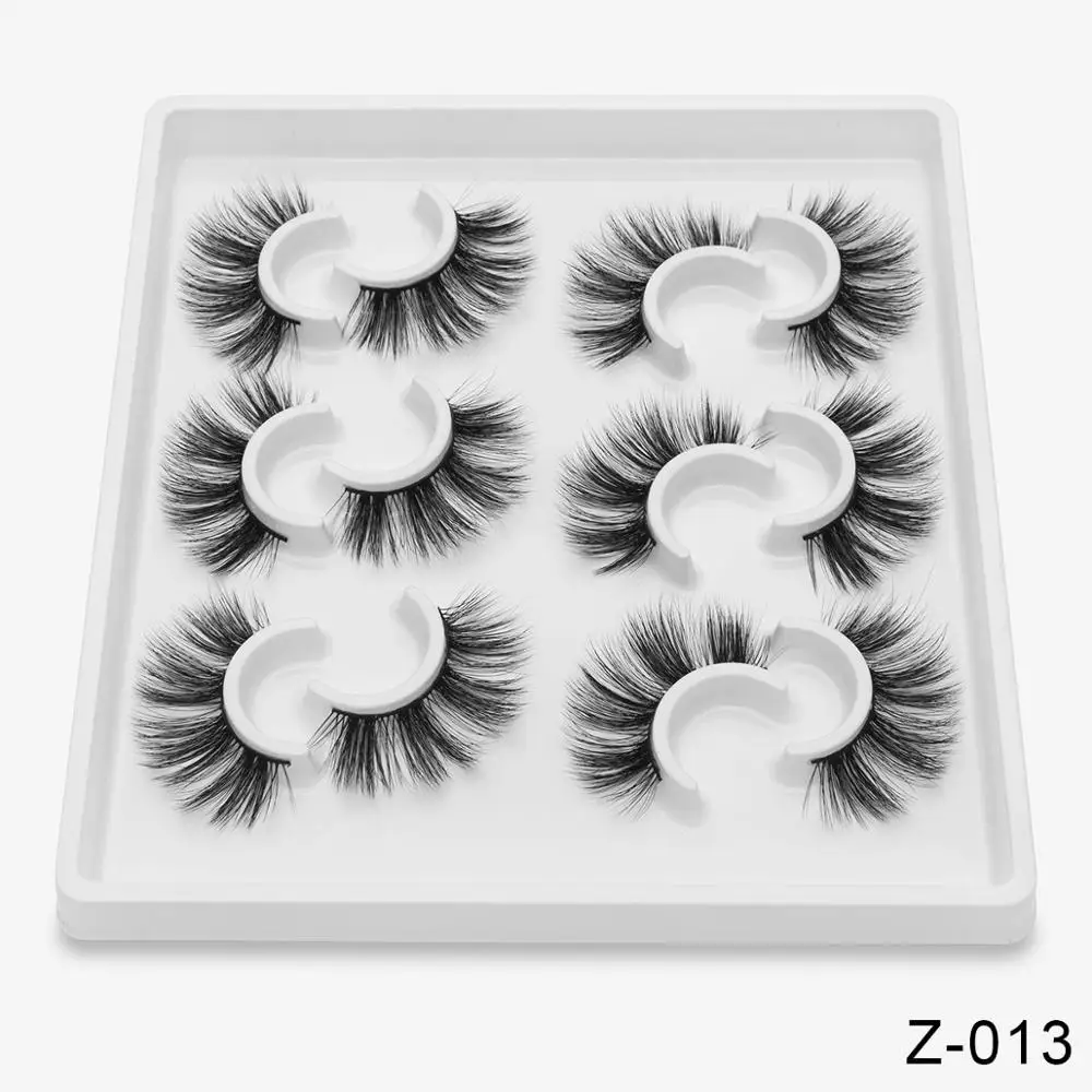 Z013 4/6 пар искусственной 3D норковые ресницы длинные накладные ресницы в виде натуральных пышный объем высокое качество накладные ресницы расширения ресницы «maquiagem» - Цвет: Z013