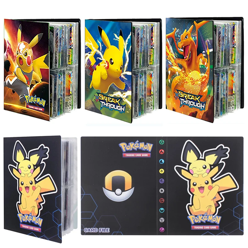 

Pokemon Album Book Cartoon Card Anime Pokemon Card Favorites Game Card Vmax Gx Ex Collection Holder Large-Capacity 240Pcs