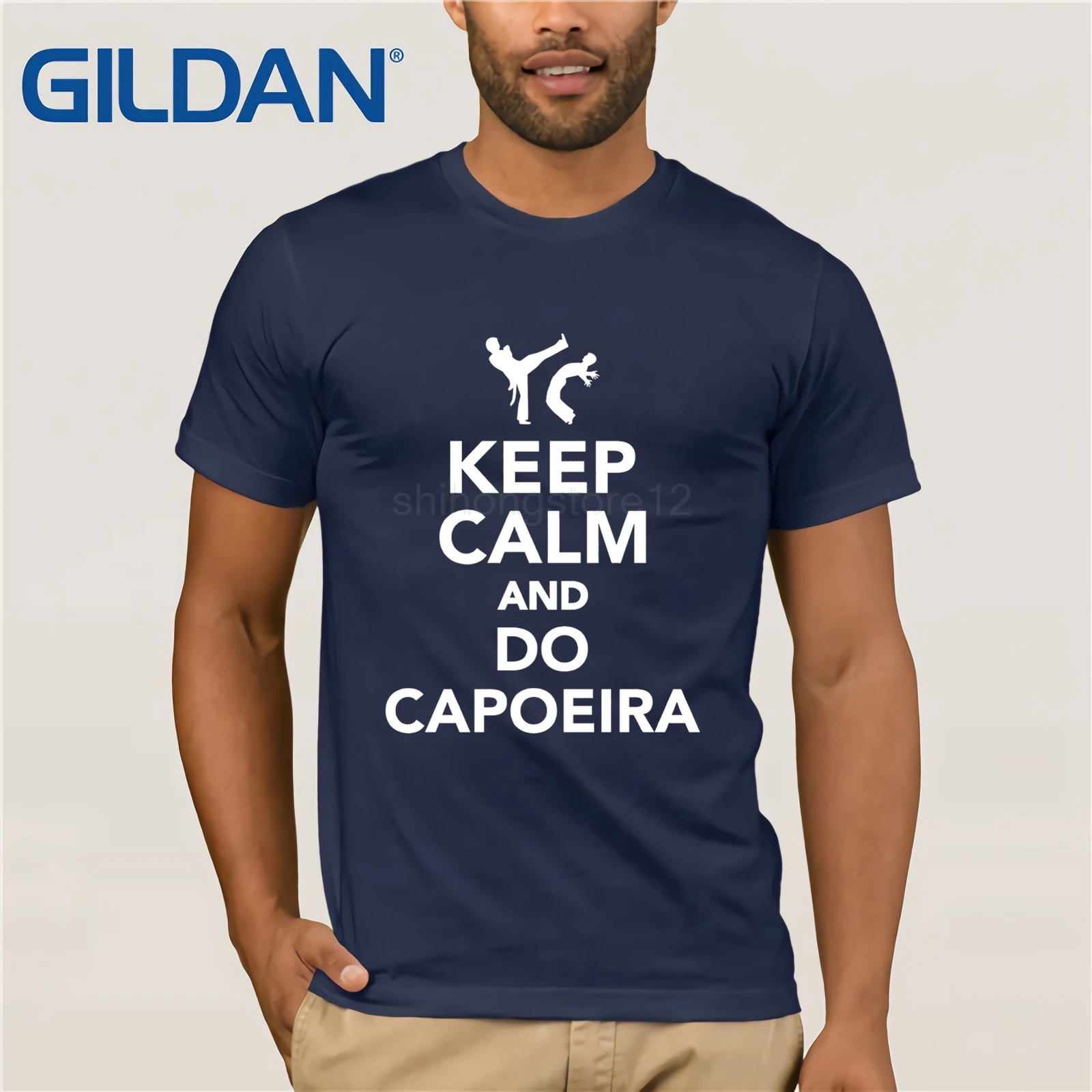 Футболка Keep calm and do capoeira хлопковая футболка лето 2020 | Мужская одежда