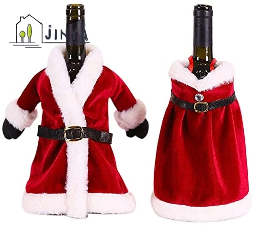 Из 2 предметов Рождественский бутылки вина крышки платье юбка из исинской глины
