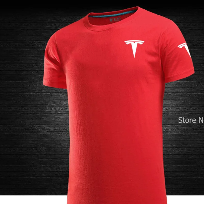 

2021 T-shirt di Colore Solido degli uomini O-Collo Manica Corta tesla t-Shirt da uomo casual t-shirt di Estate S ~ XXL size