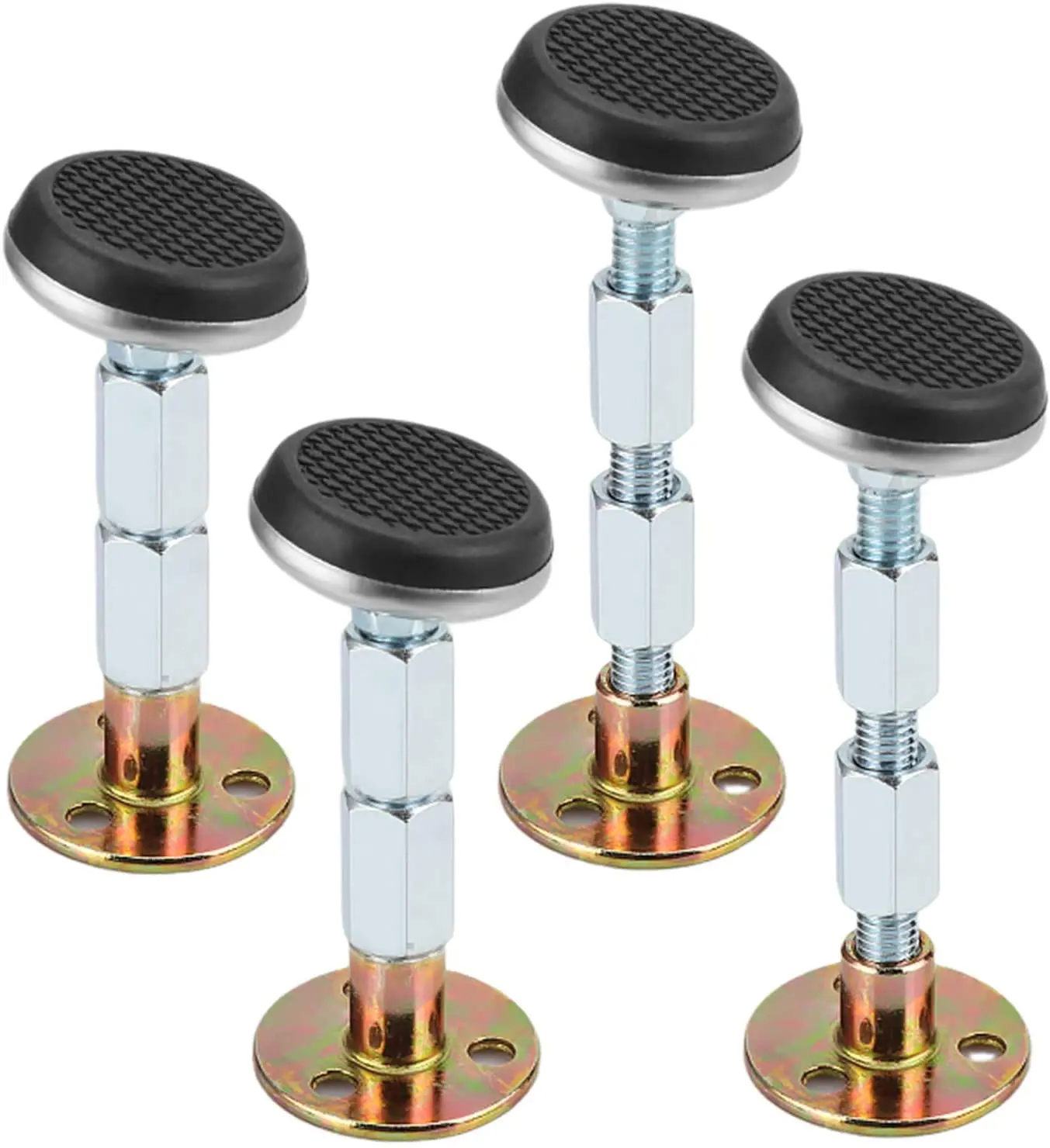

4 Pcs Headboard Stoppers Adjustable Threaded Set, Anti-shake Protectors Tool Telescopic Support Stabilizer for Furniture Wall