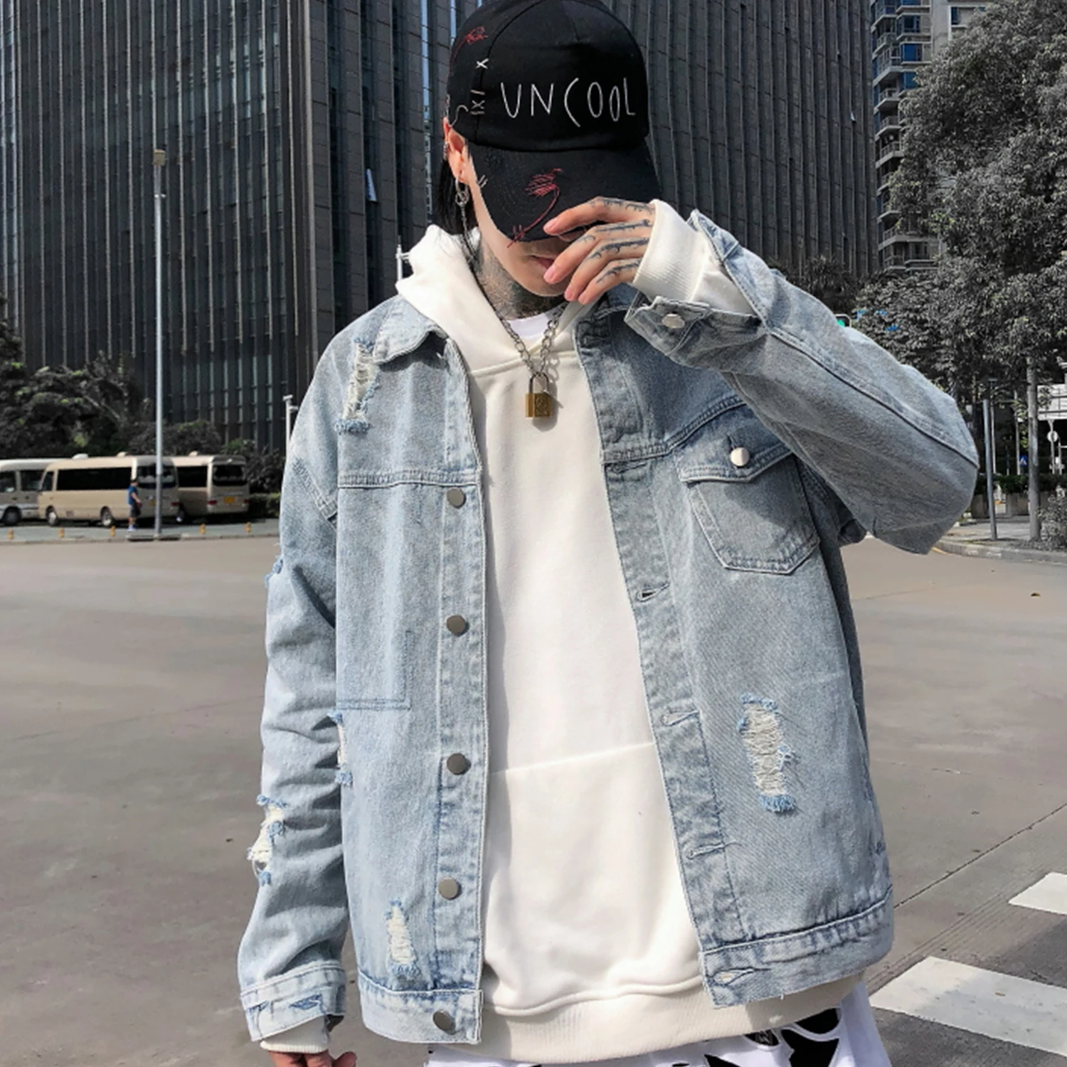 11 BYBB'S темные винтажные с принтом чудовища мужские джинсовые куртки 2019 Harajuku хип
