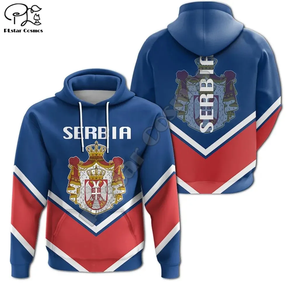 

PLstar Cosmos Newest Serbia Symbol Fashion 3D Print Hoodies Sweatshirts Flag Zip Hooded Men/Women Casual Streetwear S5