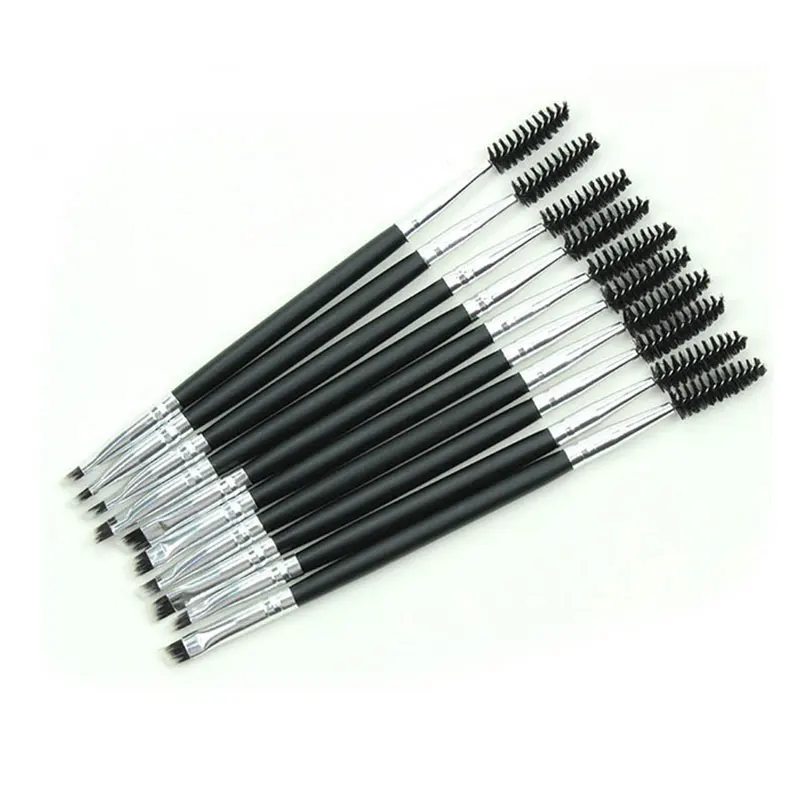 

1pc Eyebrow Eye Liner Modeling Double Spoolie Makeup Brush Flat Angle Make-up Eyeliner Eyelash Eyebrow Brushes Tool