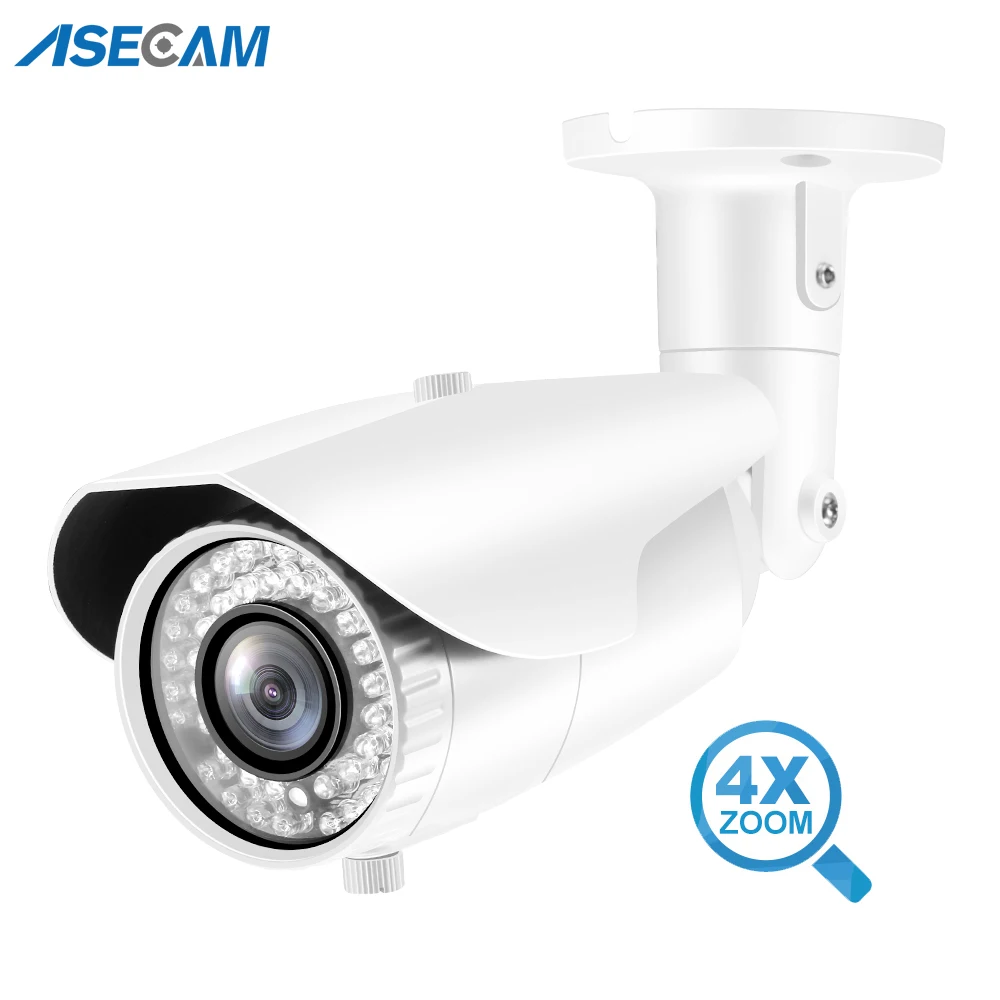 

Super 5MP IP Camera H.265 Zoom 4X Varifocal lens Onvif Bullet Outdoor Video Surveillance Network POE CCTV Xmeye Security Camera