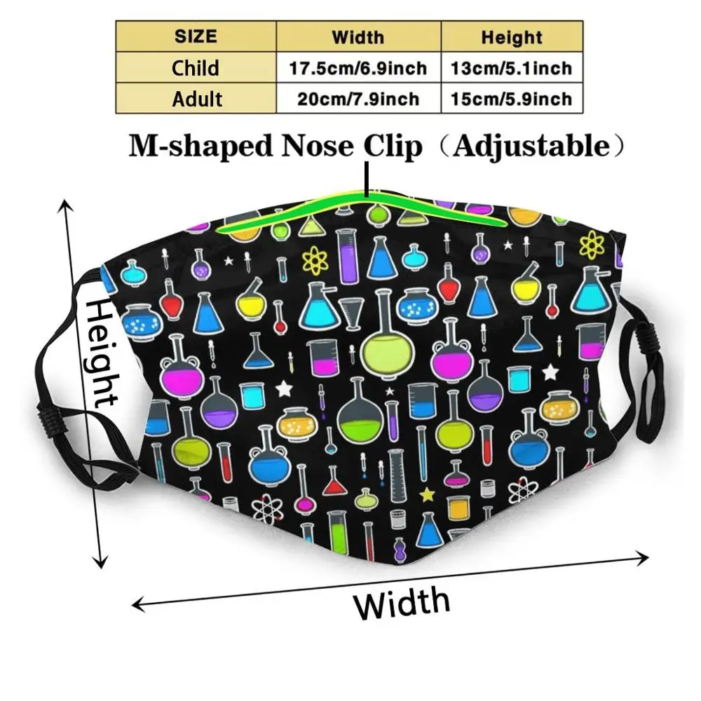 Маска для лица многоразовая моющаяся с фильтром и 3D-принтом