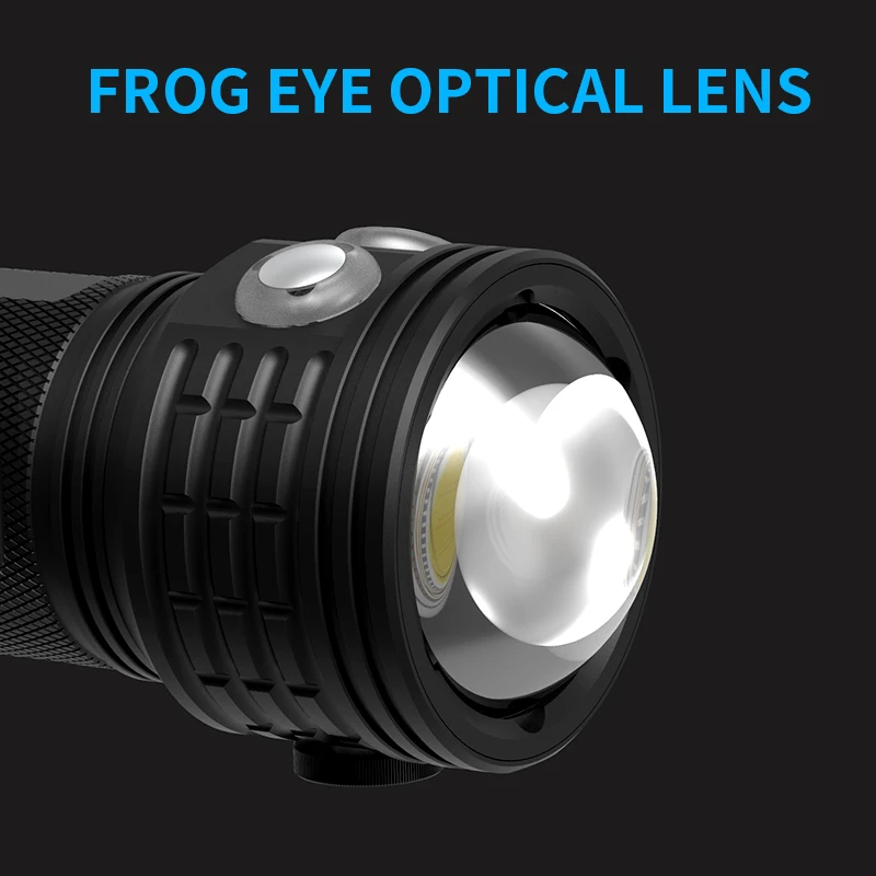 

XANES QX3 COB100 Diving LED Flashlight White+Blue+Red 3Light 7Modes IPX8 80M Depth Waterproof with Holder Lantern Lamp Torch