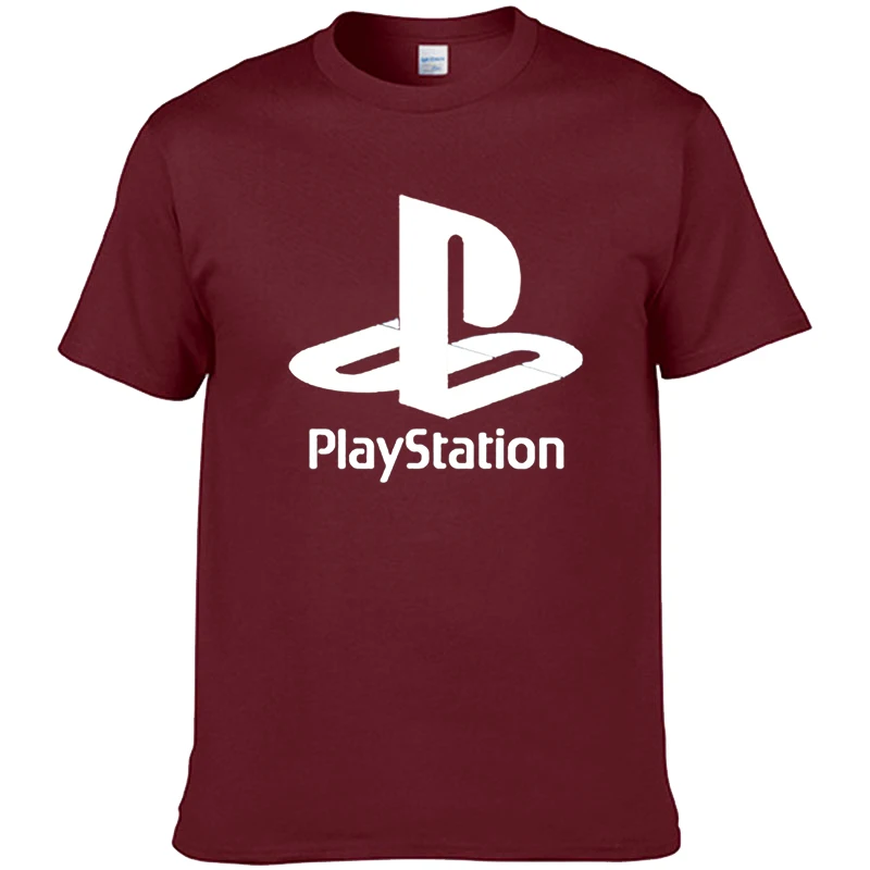 Футболка PS мужская с принтом playstation тенниска круглым вырезом и короткими