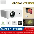 Проектор для телефона Wanbo X1 глобальная версия, экран 720P, поддержка 300 ANSI люменов, защита от пыли, для домашнего кинотеатра, для улицы