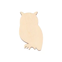 owl shape laser cut wood decorations woodcut outline silhouette blank unpainted 25 pieces wooden shape 0136