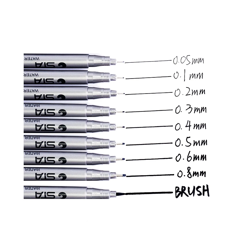 STA Waterproof Fade Proof Micron PenTip Fine Liner Black Sketch Water Marker Pen for Manga | Art Markers