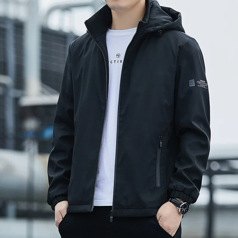 Куртка мужская водонепроницаемая дышащий дождевик с капюшоном повседневная