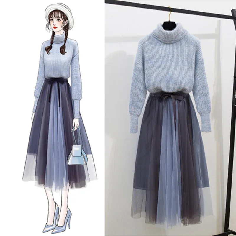 Модная Неделя 2021 модный новый узор свитер с высоким воротником и длинными