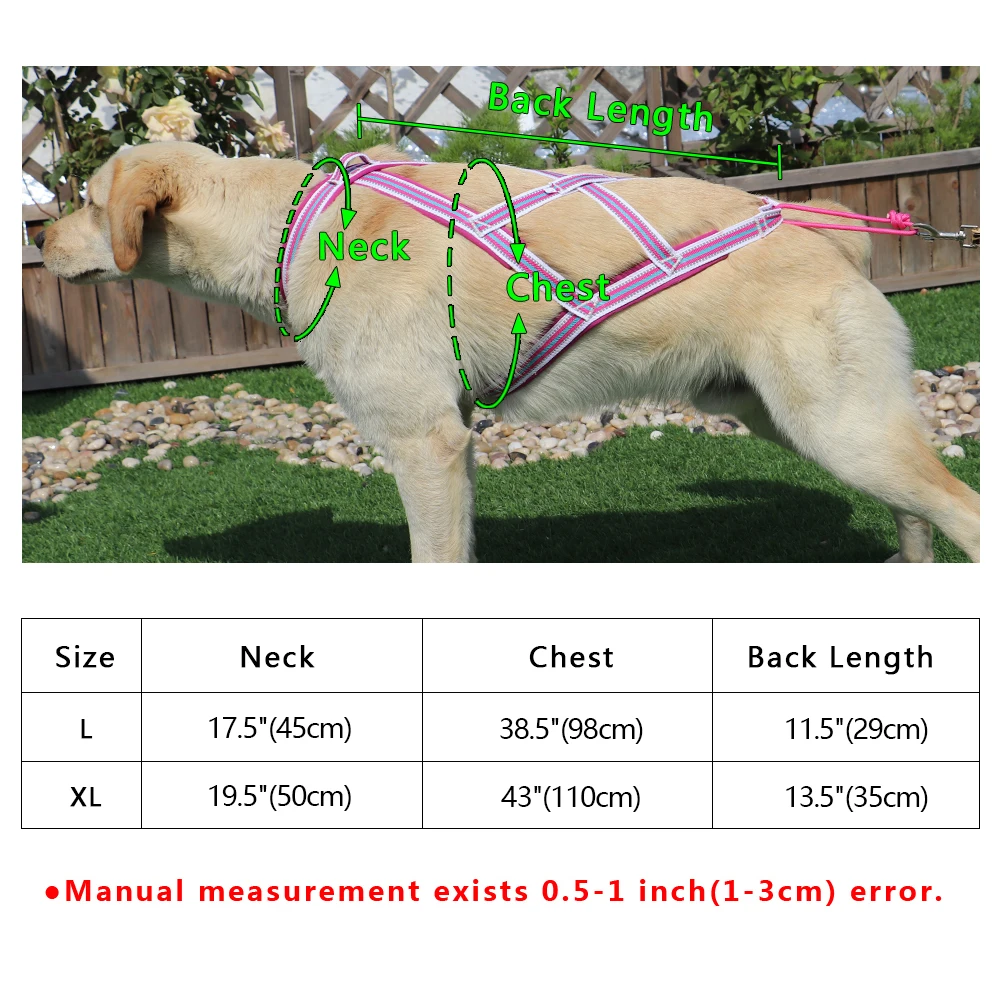 

Reflective Dog Weight Pulling Harness Soft Padded Nylon Dogs Harness For Pet Training Walking Pet Agility Products