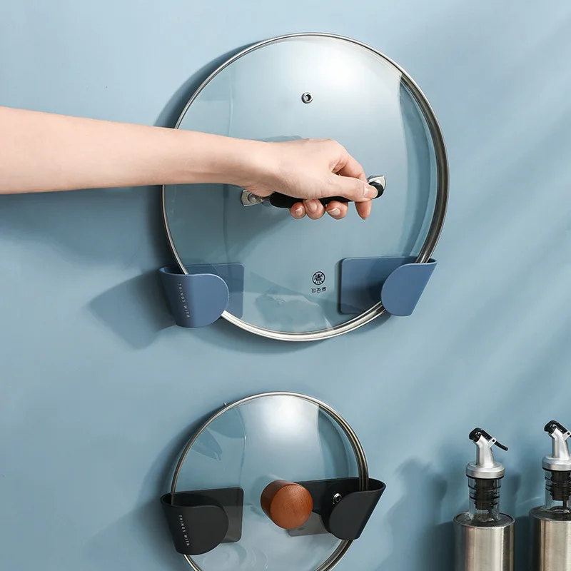 

2PCS/Set Lid Racks Adjustable Wall-mounted Pot Lid Holder Nordic Style Pan Pot Cover Rack For Home Kitchen Storage Accessories