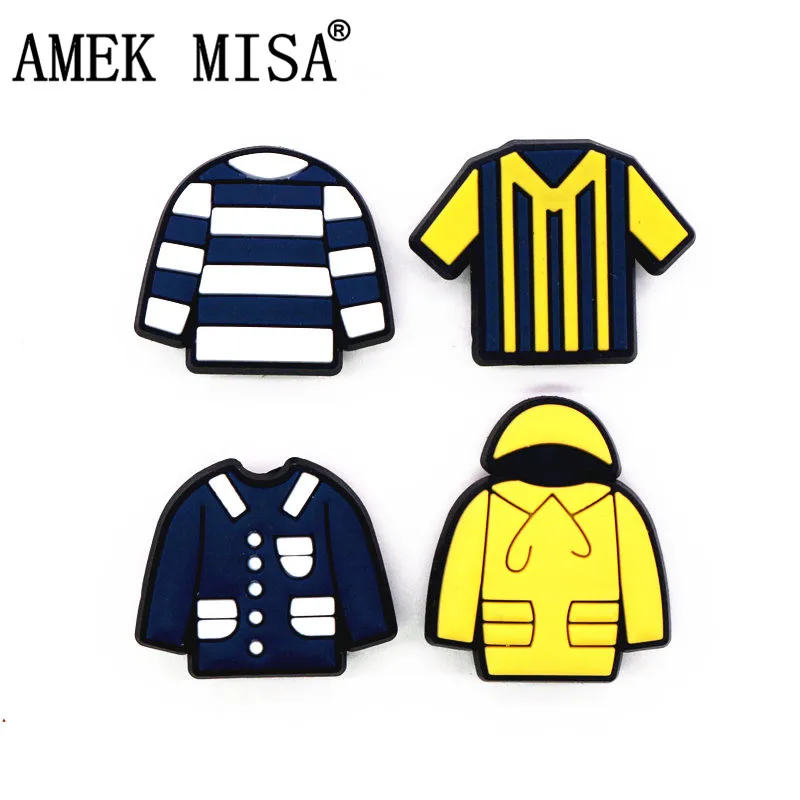 

Novelty Cute Shoe Charms Accessories Hoodie Pajamas Prison uniform T shirt Shoe Buckle Decoration for croc jibz Kids X-mas Gifts