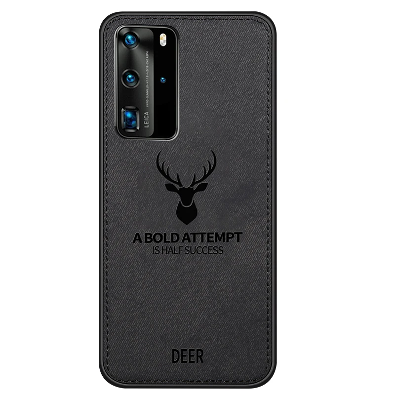 hot cloth texture deer 3d tpu magnetic car case for huawei mate 40 30 built in magnet plate case for p20 p30 p40 pro lite cover free global shipping