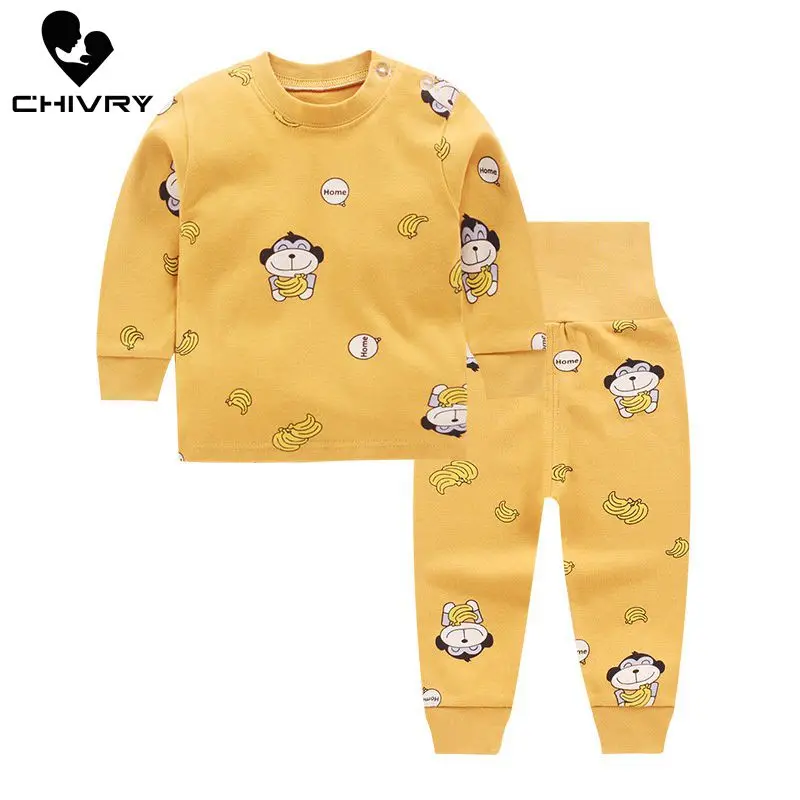 Новинка 2020 Детские пижамные комплекты для мальчиков и девочек Милая футболка с