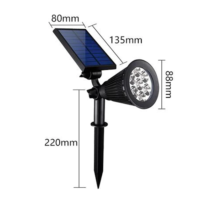 

Solar Lamp 7 Color 7Led Solar Lights Garden Street Lamp Colorful Spotlight Outdoor Landscape Wall Lights Garden decoration Lamp