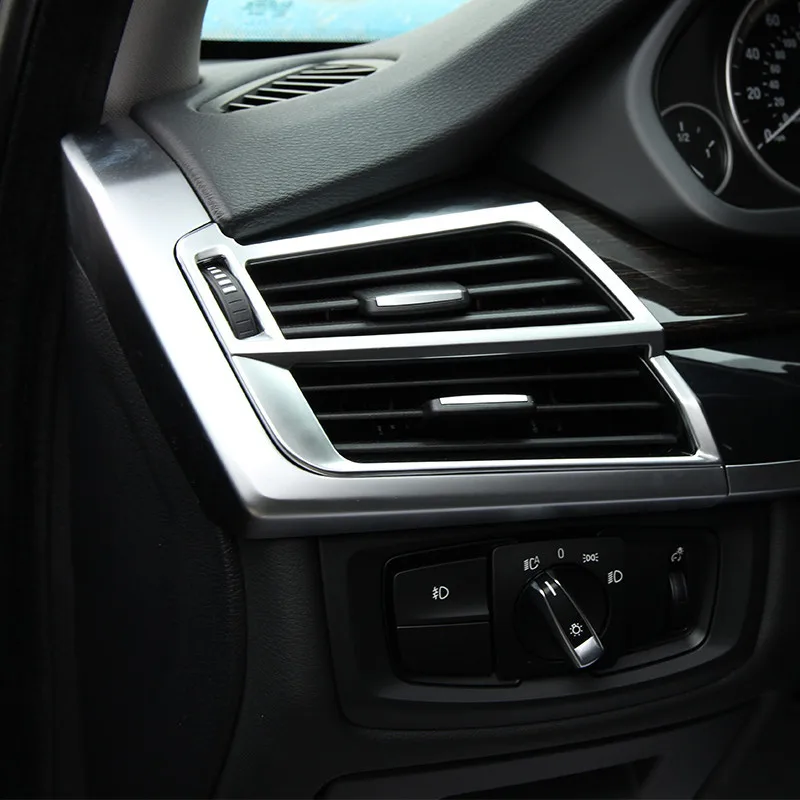 

ABS Matte Chrome Air Condition Outlet Vent Frame Trim For BMW X5 f15 X6 F16 2014 2015 Accessories Car Styling left hand drive