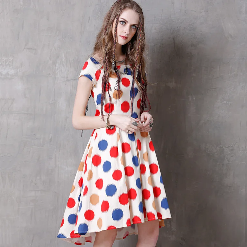 2020 летнее Новое повседневное элегантное короткое платье в горошек с