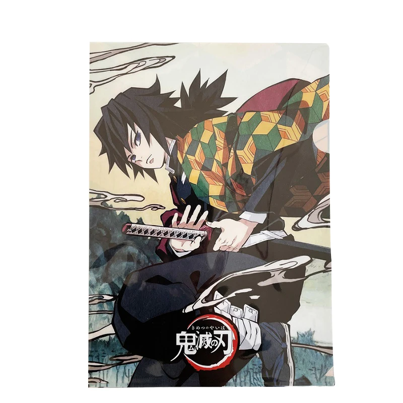 

Anime Demon Slayer Kimetsu No Yaiba Portray Photo Cards Kamado Tanjirou Cosplay PVC A4 File Holder Bag
