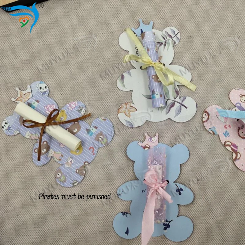 Baby bear card Wooden die cutting scrapbook die LY133