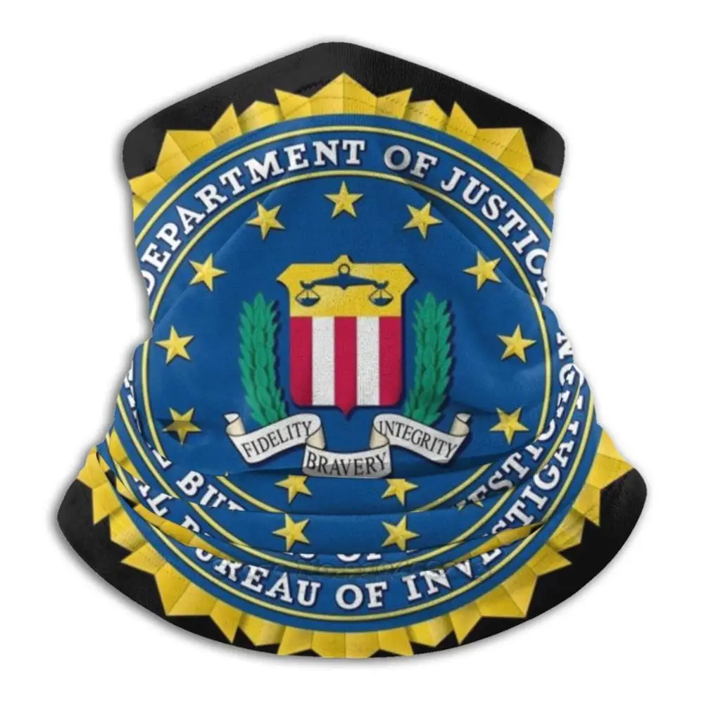 

F B I логотип 3D бандана для лица и шеи теплая мягкая флисовая маска спортивный шарф F B I полиция США морской котик