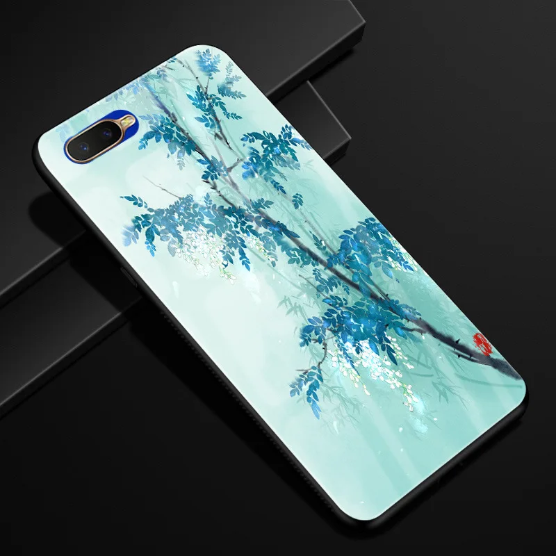 Для Coque Oppo RX17 Neo чехол из закаленного стекла твердая задняя крышка для OPPO RX17 Neo CPH1893 RX17Neo RX 17 Neo чехол силиконовый бампер - Цвет: 7
