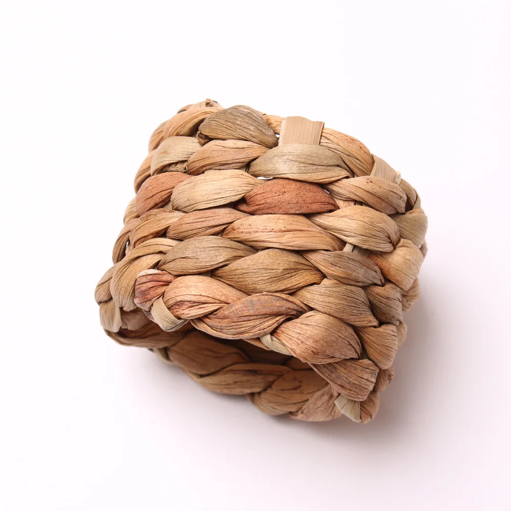 10 шт. кольцо для салфеток из натурального материала соломенная лузга гиацинт