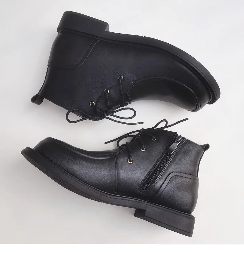 Мужские полусапожки Careaymade из натуральной кожи широкие рабочие ботинки для