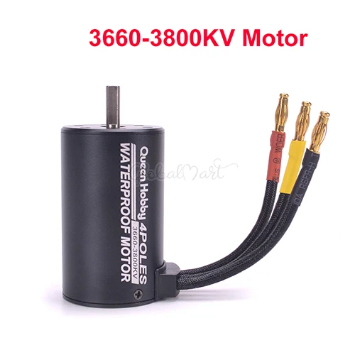 3660-3800kv Motor Водонепроницаемый 3660 3300KV 3800KV/3670 2150KV 2650KV бесщеточный мотор S-80A 80A S-120A 120A бесщеточный ESC комбо набор для 1/8 RC автомобиль - Цвет: 3660-3800kv Motor