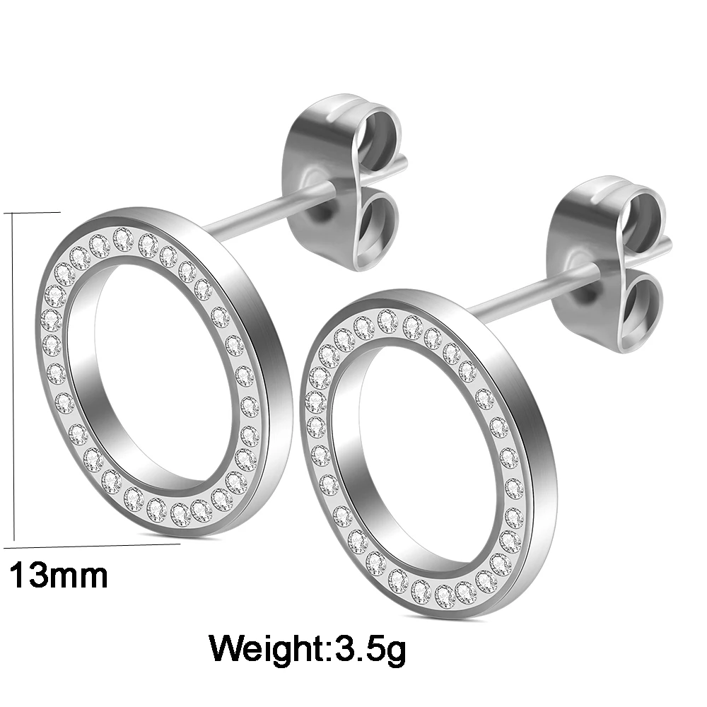 Женские серьги гвоздики с кристаллами из нержавеющей стали 316L|earrings diy|earrings