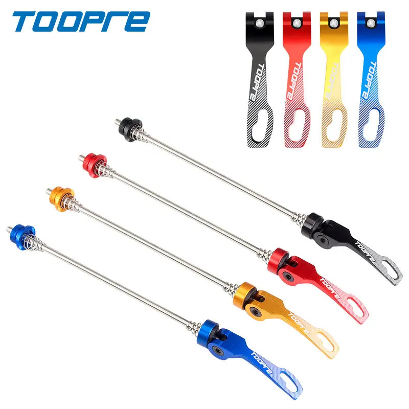 

Bicycle Wheel Hub Skewers Front Rear QR Quick Release Skewers MTB Road Bike Clip Lever Axle 145/185mm 75g/pair Ti Axis Skewer