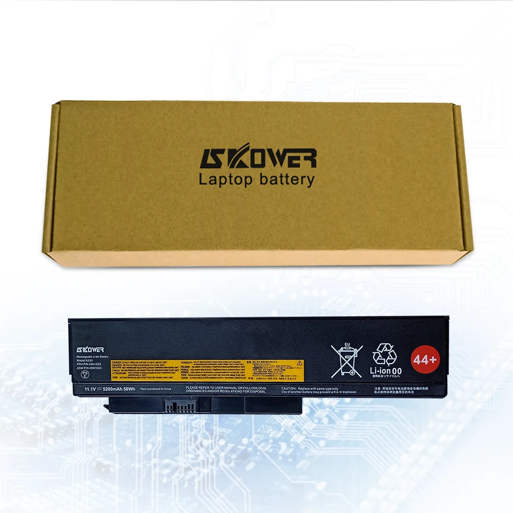 Аккумулятор SKOWER X230 для Lenovo ThinkPad X220 X220i X230i 45N1023 45N1024 44 + 11 1 В/5200 мА · ч | Компьютеры и