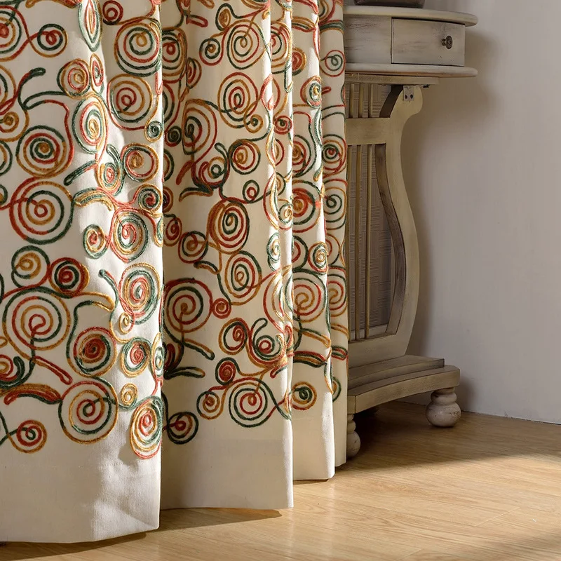 Цветные бесконечный занавес для детской комнаты окон спальни льняная занавеска
