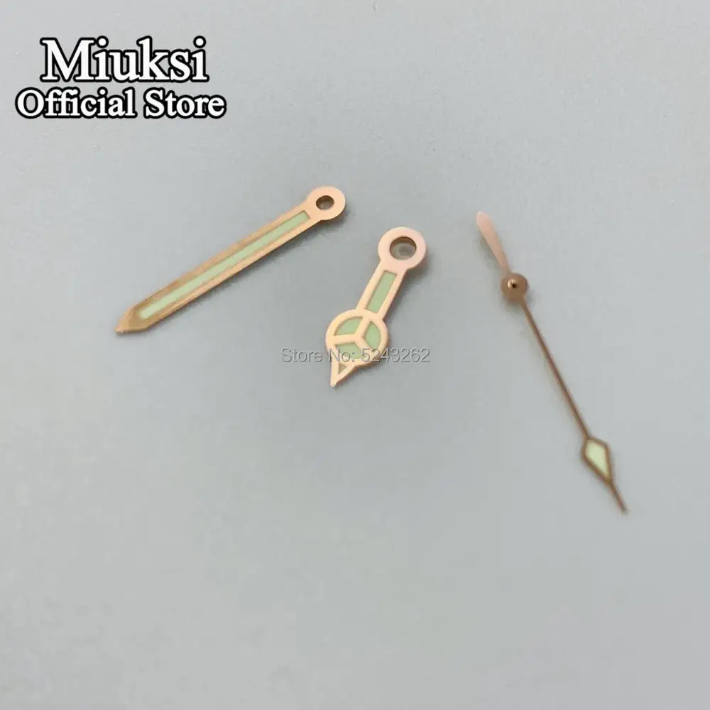 Miuksi розовое золото светящаяся Φ Miyota 8215 8205 821A Mingzhu DG 2813 3804 движение | Наручные часы