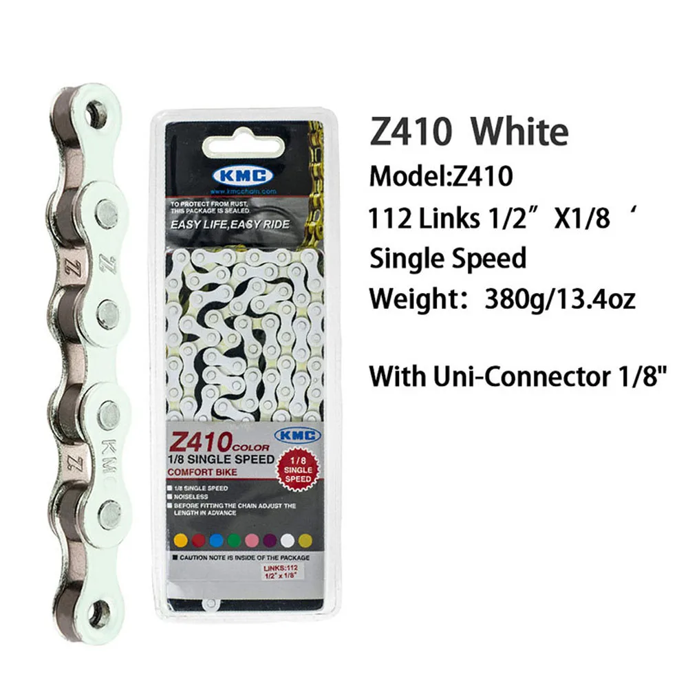 КМК Z410 1/8 один Скорость цепи фиксированный Шестерни инструмент для демонтажа цепи велосипеда(112L городского отдыха велосипеды для активного отдыха складной велосипед цепи мульти-Цвет цепи велосипеда 390 г